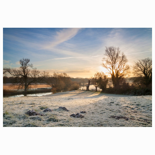 Frosty molehills Grantchester