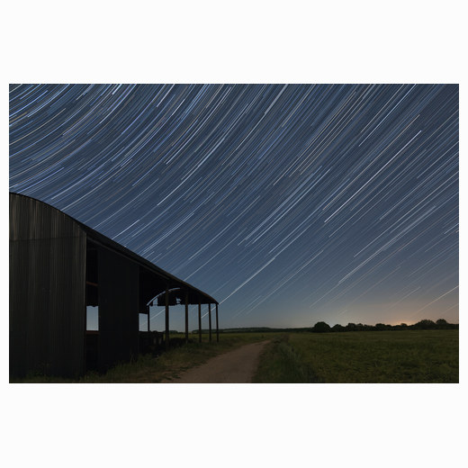 Star trails at the barn